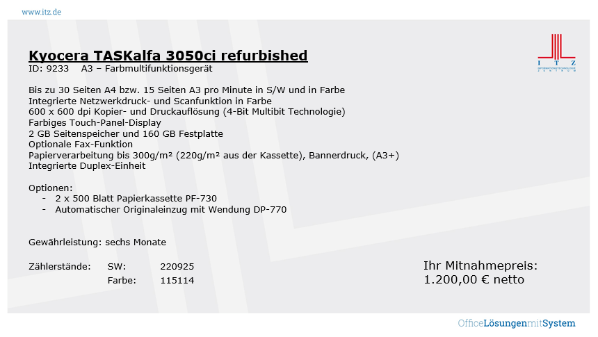 ITZ Gebrauchtgeräte Kyocera TASKalfa M3040idn