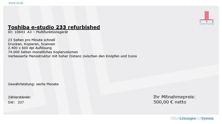 ITZ Gebrauchtgeräte Toshiba e-studio 233